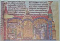 La Charite sur Loire - Eglise Notre-Dame - Scene de consecration, manuscrit, fin 12eme, abbaye de Saint Martin des Champs